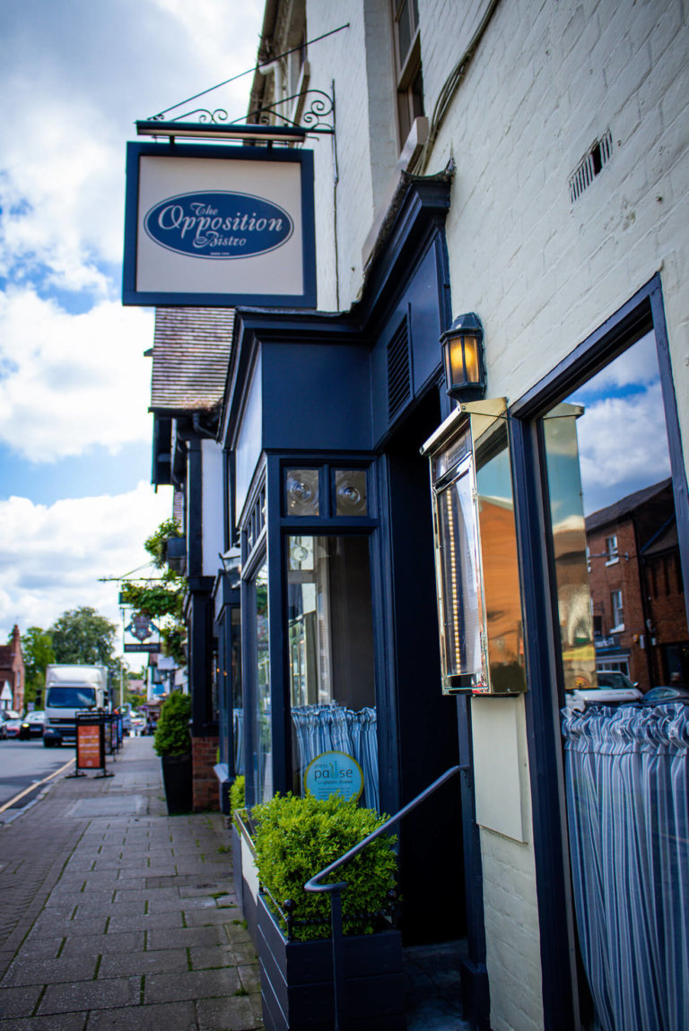 The Opposition, street view of the fine dining restaurant in Stratford-Upon-Avon