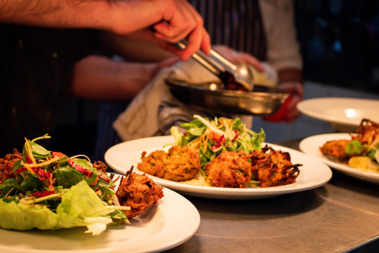 Stratford-upon-Avon chef serving food